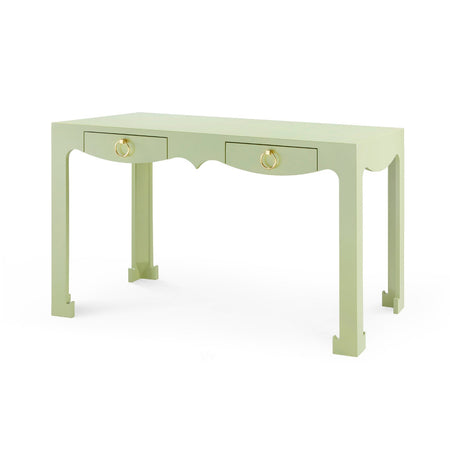 Gracie Spring Green Matte Lacquer Console Table Desk