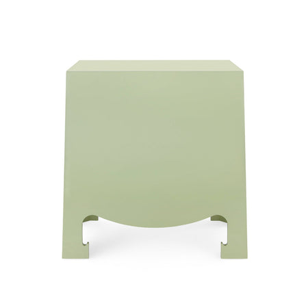 Gracie Spring Green Matte Lacquer Side Table back view