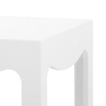 Gracie White Lacquer Desk closeup