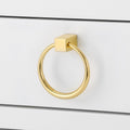 Gracie White Side Table gold ring hardware