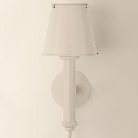 Grantham Bisque Wall Sconce - painted metal shade