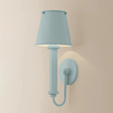 Grantham Dusk Blue Wall Sconce - illuminated
