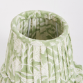 Green Floral Pleated Cordless Lamp Shade