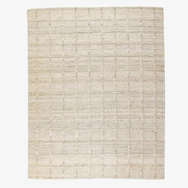 Grid Bleached Jute Rug