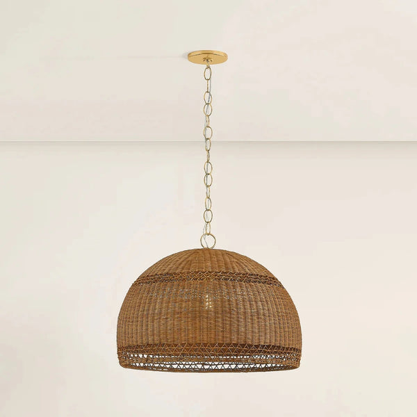 Ainsdale Basket Pendant with brass chain