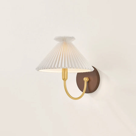 Acacia Wall Sconce - pleated linen shade