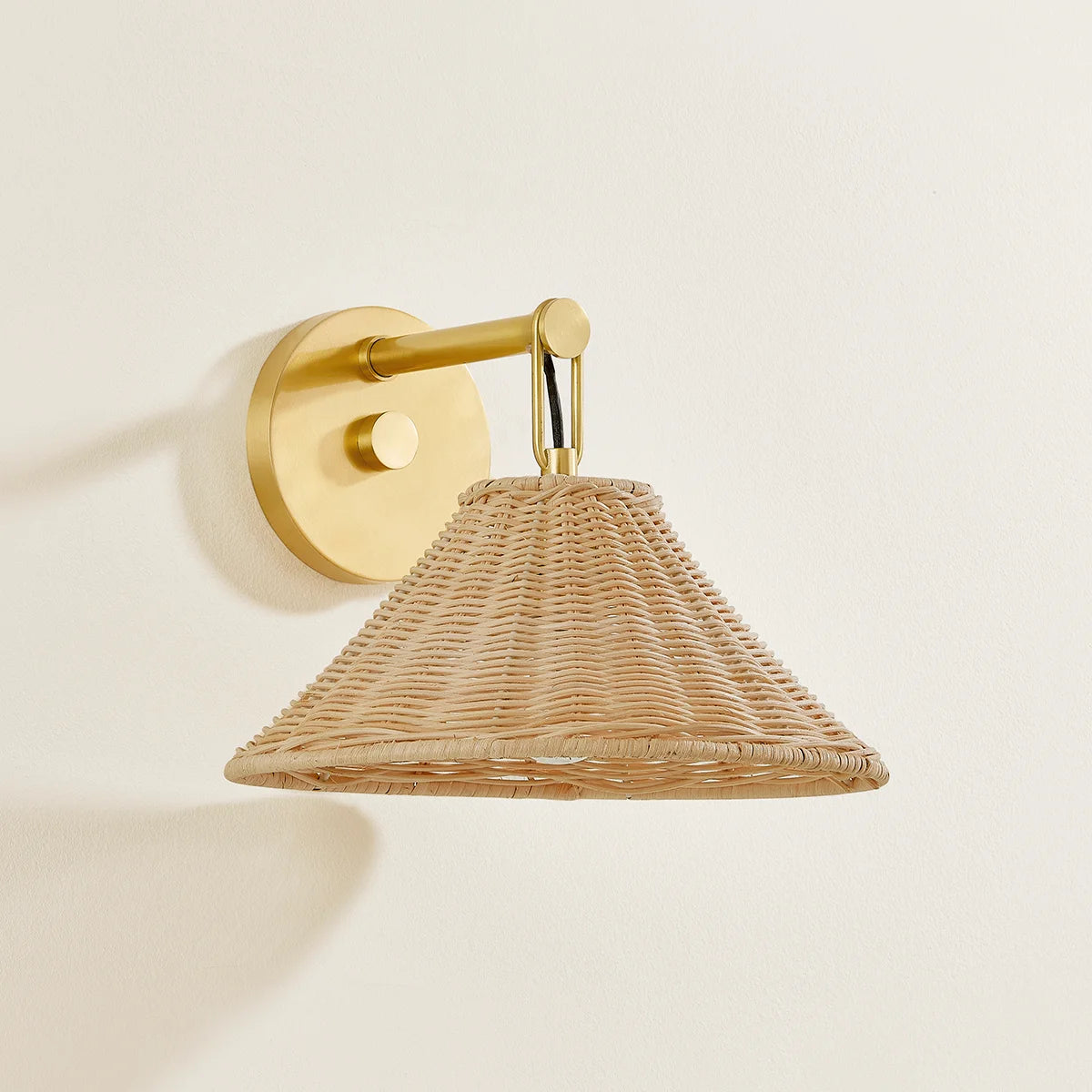 Dartmoor Woven Rattan Sconce from Dear Keaton