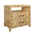 Lowery Burl Nightstand with two drawers