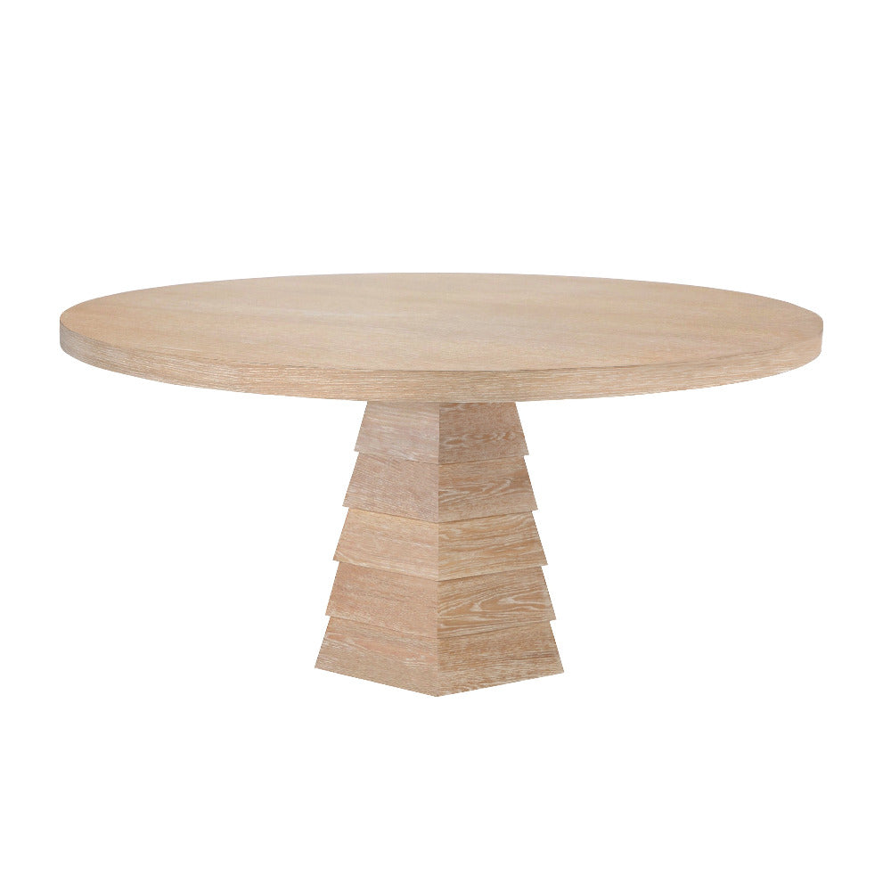 Hudson Dining Table - Round cerused oak top