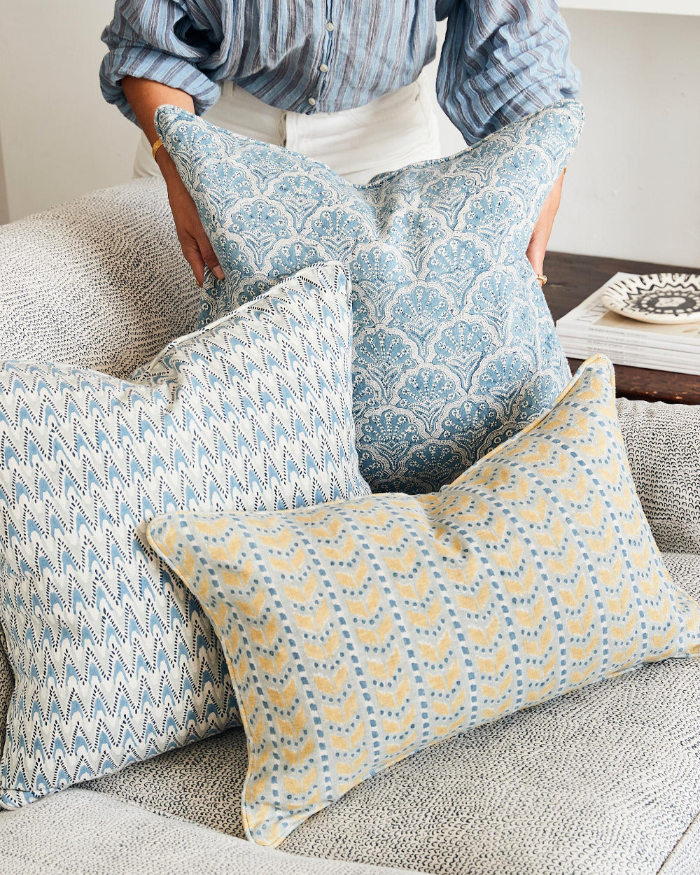 Hakone Tahoe Pillow Cover with Kohlu Provence Pillow