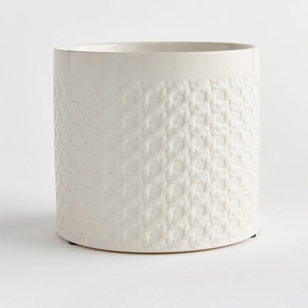 Hamilton White Round Cachepot