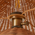 Hanalei Woven Rattan Table Lamp fixture closeup