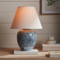 Hannah Floral Vine Table Lamp styled on console table
