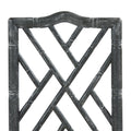 Hayden Grey Chippendale Side Chair Fretwork Closeup