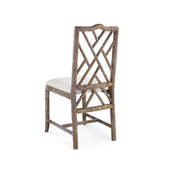 Hayden Driftwood Side Chair - Fretwork Back