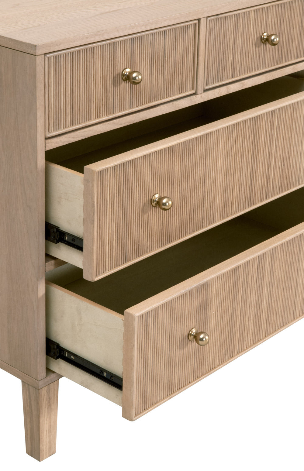 Hayward Oak Double Dresser Drawer Details