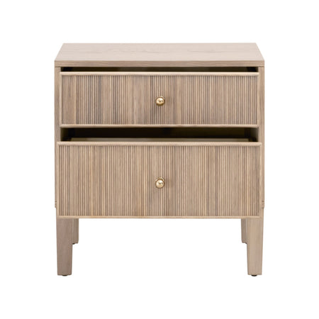 Hayward Two Drawer Oak Nighstand