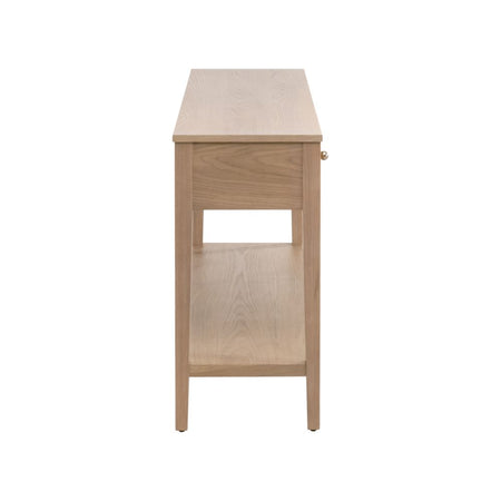 Hayward Oak Console Table - side view