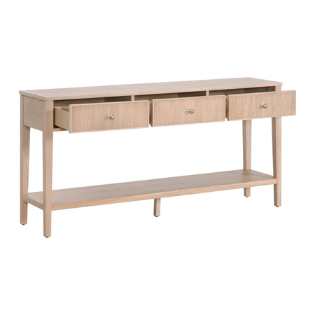 Hayward Oak Console Table with felt lined drawers