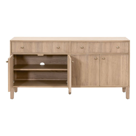 Hayward Oak Sideboard with adjustable interior shelf and cord managhement holes