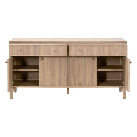 Hayward Oak Sideboard with open drawers and doors
