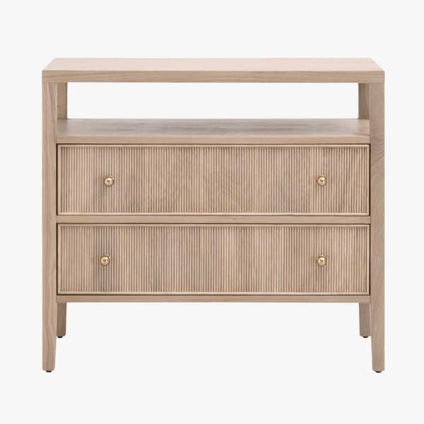 Hayward Open Shelf Oak Nightstand