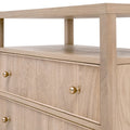 Hayward Open Shelf Oak Nightstand Closeup