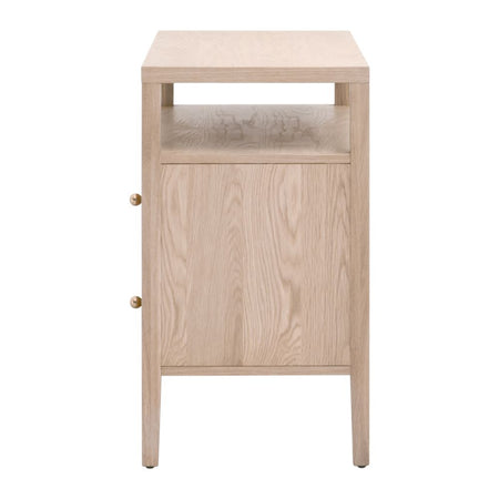 Hayward Open Shelf Oak Nightstand Side View