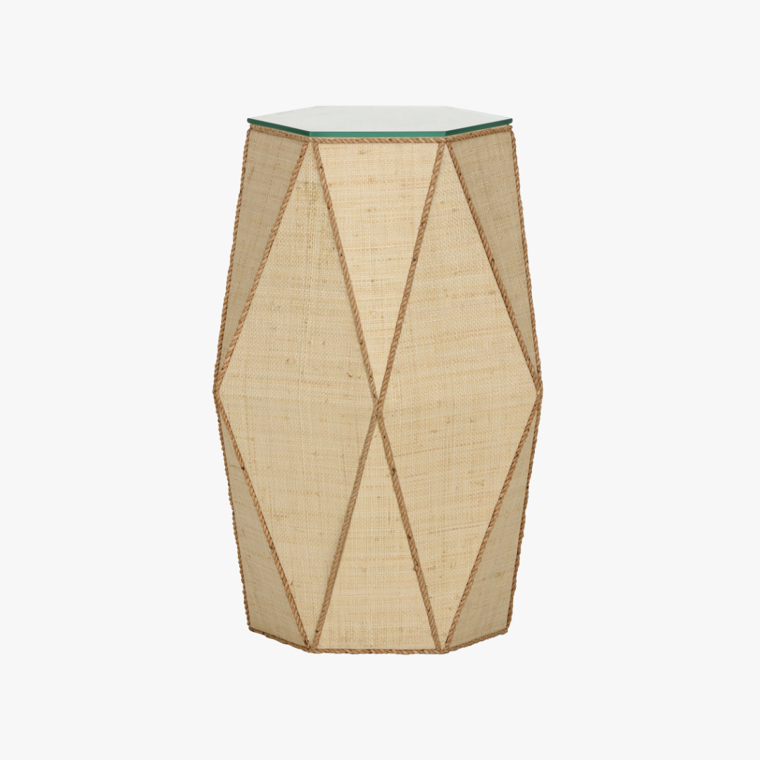 Hector Raffia Drinks Table