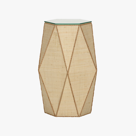 Hector Raffia Drinks Table