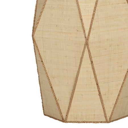 Hector Raffia Drinks Table closeup details