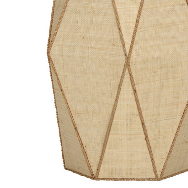 Hector Raffia Drinks Table closeup details