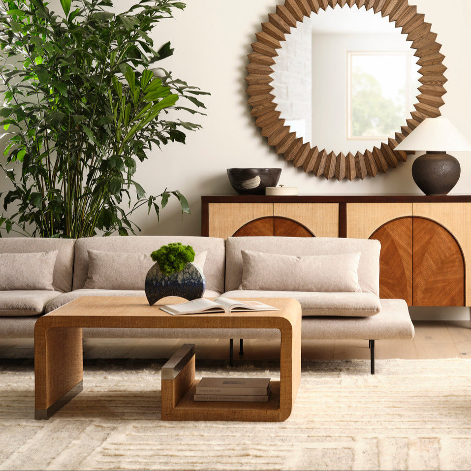 Hera Coffee Table - Woven Raffia Furniture - Dear Keaton