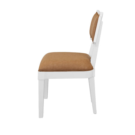 Heston Camel Bow Back Dining Chair side view