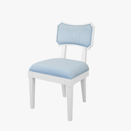 Heston Light Blue Performance Linen Dining Chair