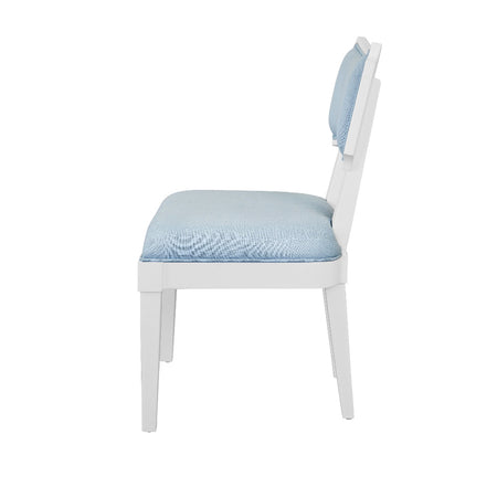 Heston Light Blue Dining Chair side view