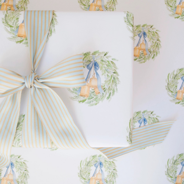 Holiday Wreath Gift Wrap- Rebecca Green