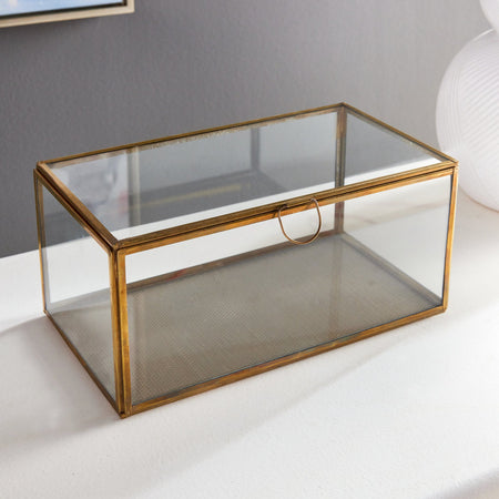 Hollis Glass and Brass Display Box