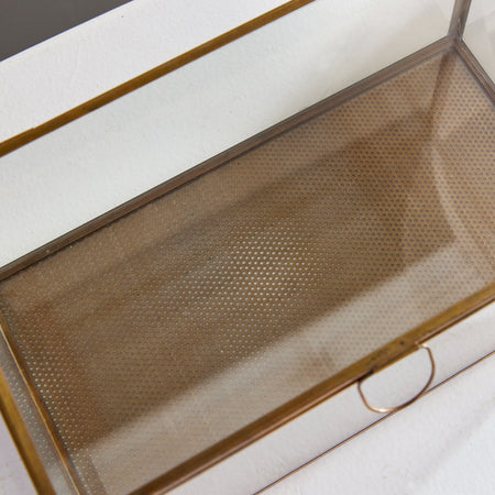 Hollis Glass and Brass Display Box closeup