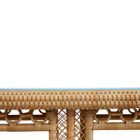 Hope Town Rattan Console Table woven details