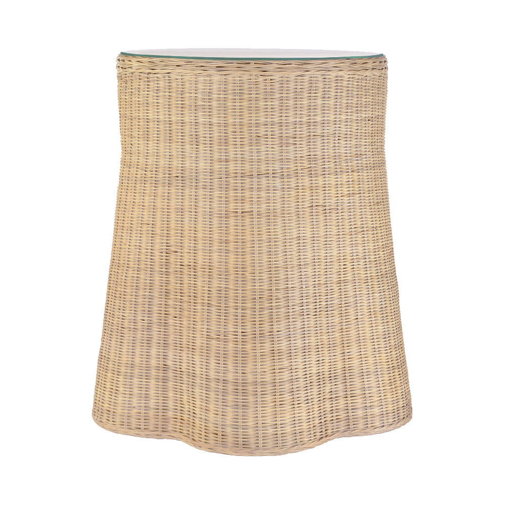 Ines Scalloped Side Table Back