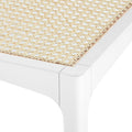 Isla Woven Cane Stool - White Details