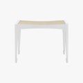 Isla Woven Cane Stool - White Finish