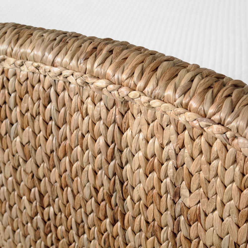 Jarrett Woven Water Hyacinth Bed - Sweater weave details