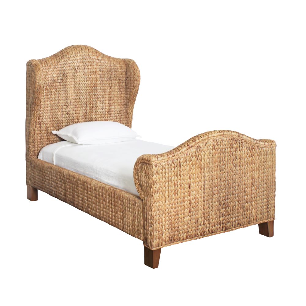 Jarrett Woven Water Hyacinth Twin Bed