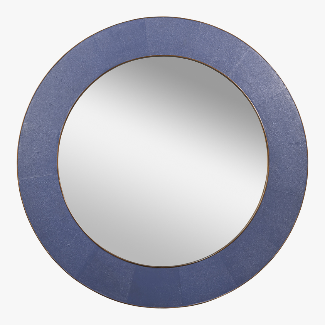 Jacques Marine Shagreen Mirror by Dear Keaton