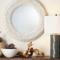 Summerset White Beaded Mirror Styled