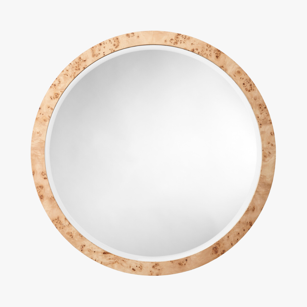 Tatum Round Burl Mirror by Dear Keaton