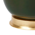 Jasper Olive Green Double Gourd Lamp gold base