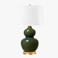 Jasper Olive Green Double Gourd Lamp